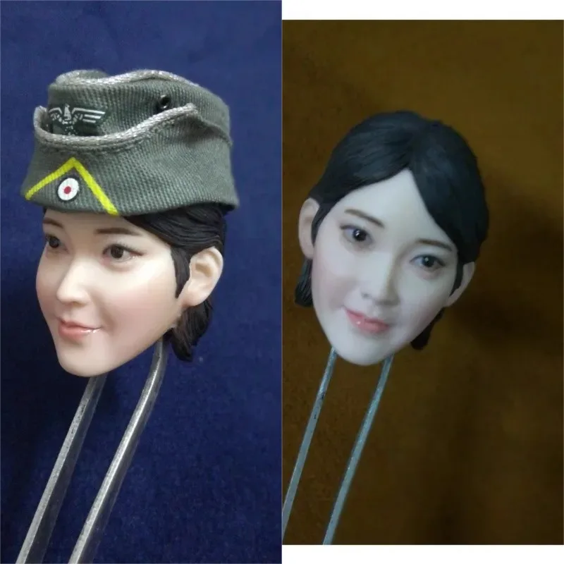 

1/6 Scale Attendants Beauty Head Sculpt Female Soldier Hard Haircut Flight Fit 12'' Action Figure White Skin Body Decoration