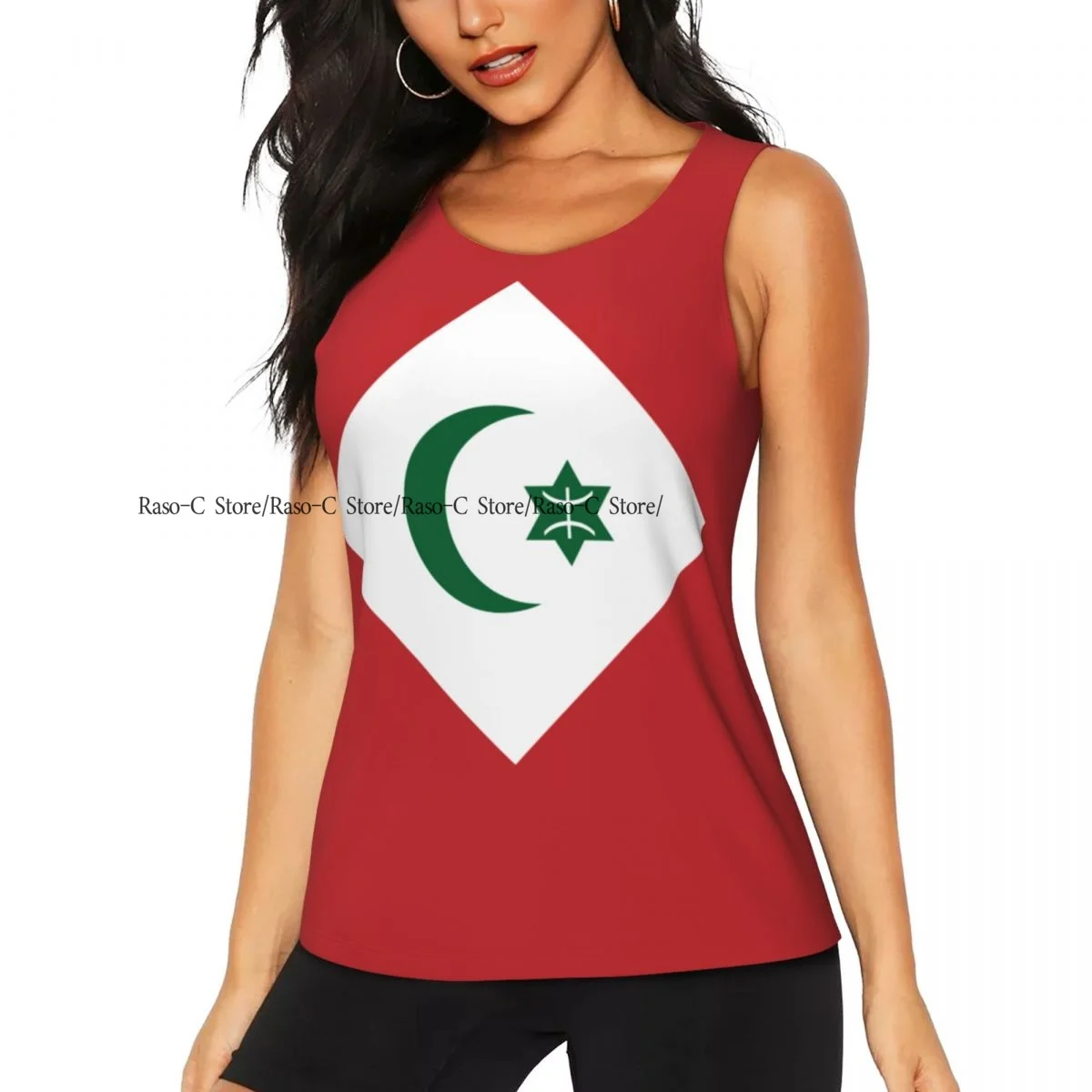 Women Casual Sport Yoga Vest Rif Amazigh People Flag Quick Dry Running T-shirt Training Workout Gym Sleeveles Tank Top