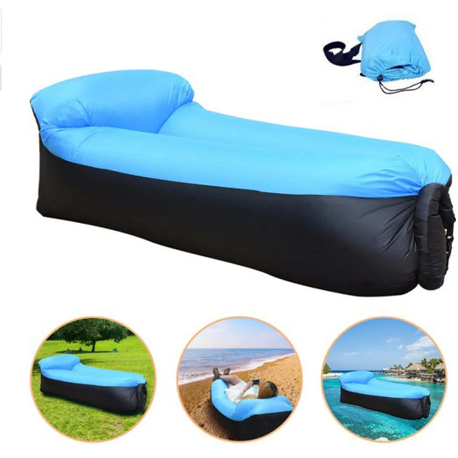 

1PC Outdoor Inflatable Sofa Sleeping Bag Camping Outdoor Inflatable Sofa Bed Cushion