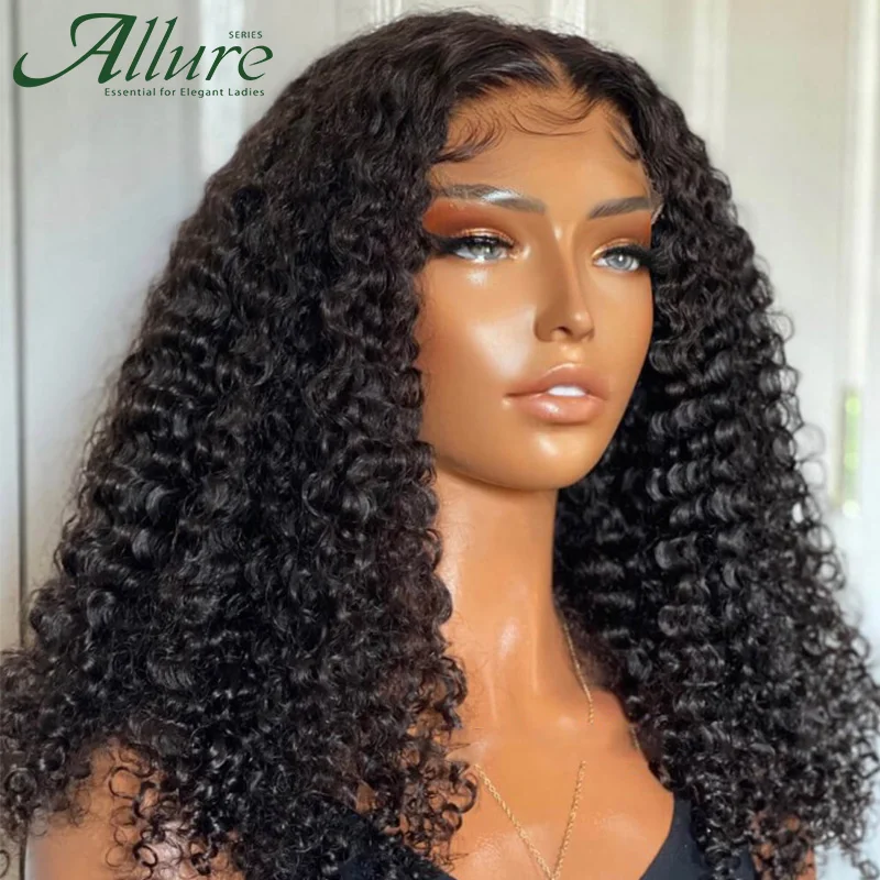 Deep Wave Lace Front Wig Human Hair Wigs For Black Women Curly Brazilian Remy Hair Wigs Glueless Water Wave Part Lace Wig Allure