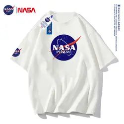 NASA Men's Letter Printed Fashionable Round Neck Short Sleeve All-match T-shirt S-4XL