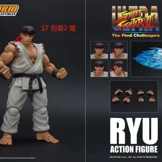 Ko Street Fighter Figur Ken Ryu Patung Aksi Guile Storm Mainan Figur Anime Ko Patung Pvc Model Dekorasi Meja Hadiah Mainan