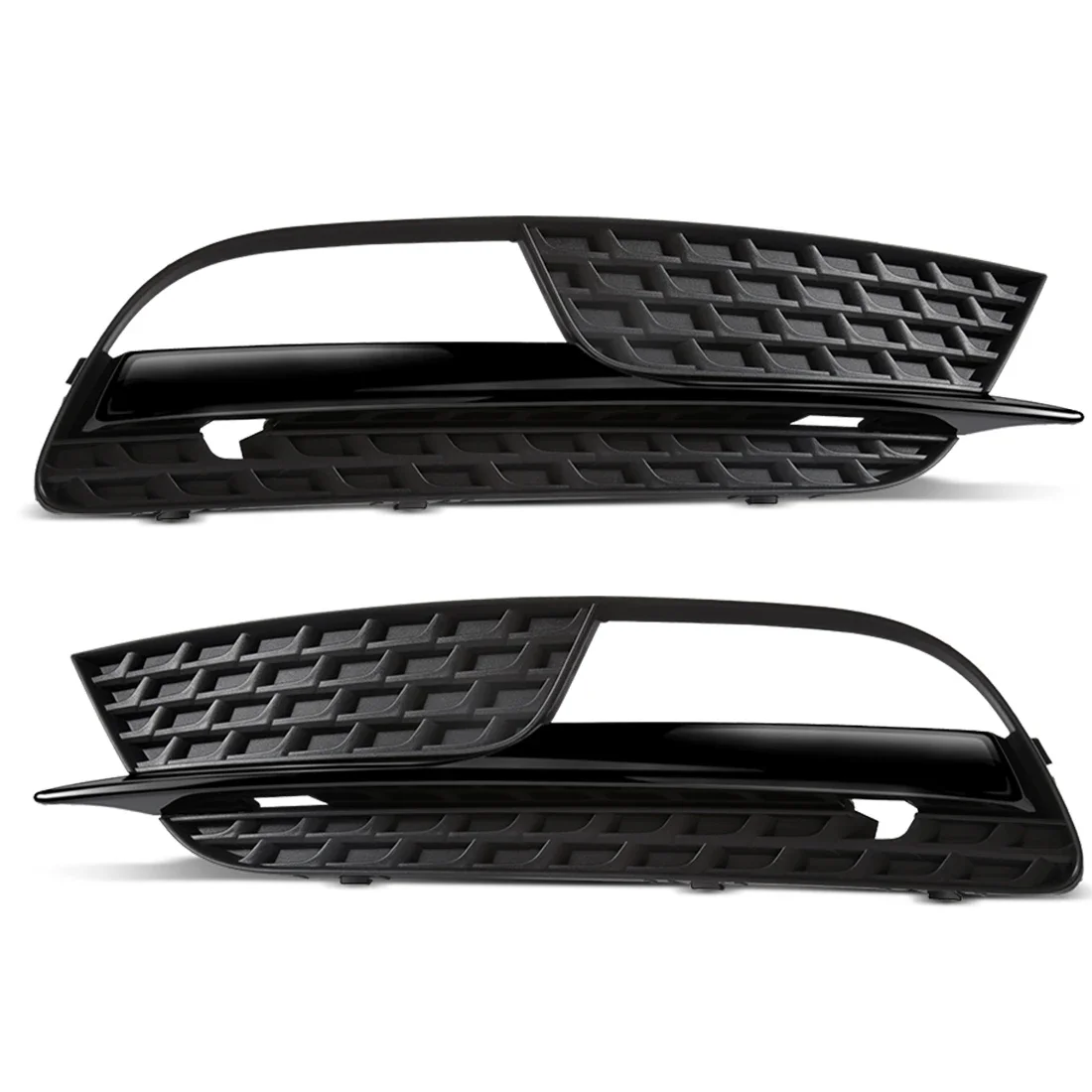 Car Front Bumper Fog Lamp Grille Grill Cover ABS Black 8T0807681H 8T0807682H For Audi A5 2012 2013 2014 2015 2016 Accessories