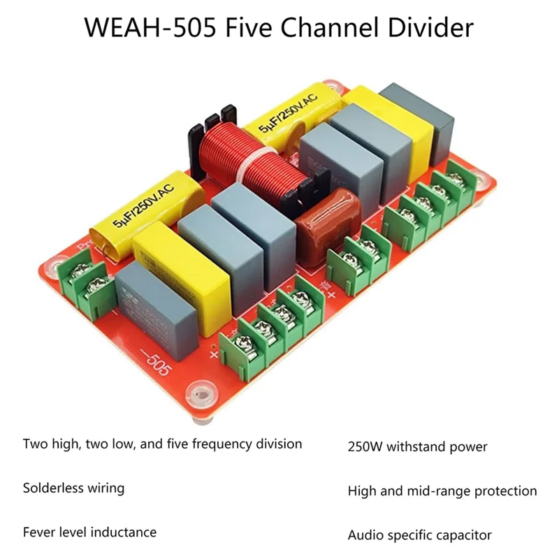 250 واط وحدة كروس 2 عالية 2 متوسطة و 1 منخفضة خمسة كروس Hifi مرحبا فاي المسرح المنزلي الصوت كروس إكسسوارات قطع غيار