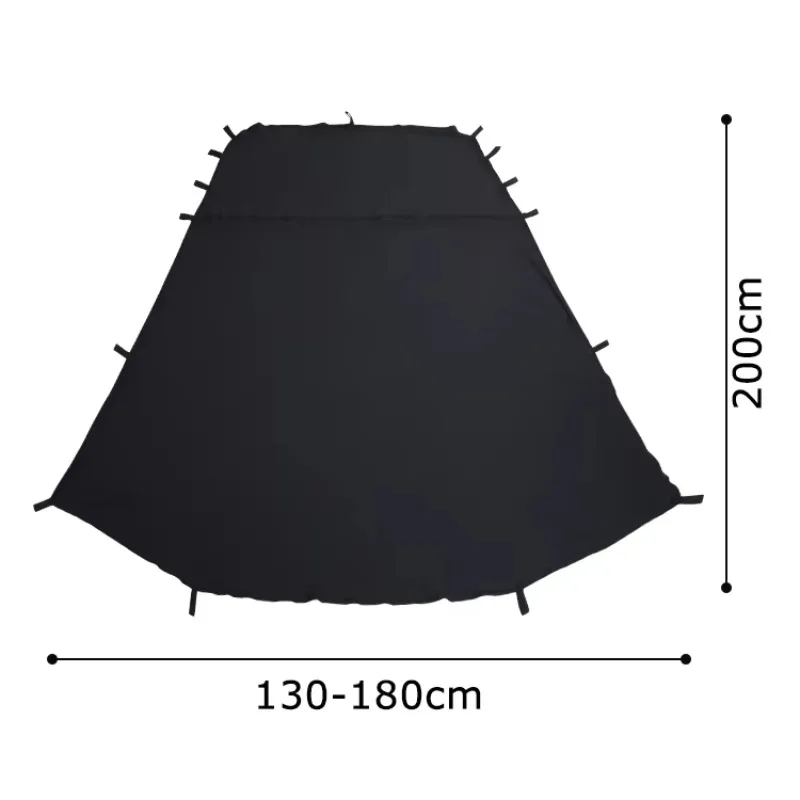 STLF HOMFUL Knitting Black Marine Boat Bimini Top 300D Dyed PU Coating Boat Canopy Extension Boat Shade