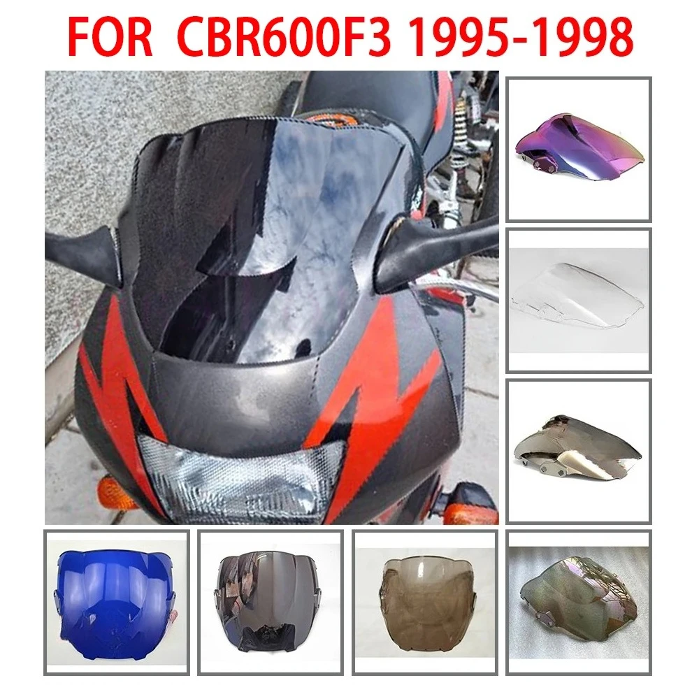 Motorcycle Windshield For Honda CBR600F3 CBR600 CBR 600 F3 1995 1996 1997 1998 WindScreen Screws Wind Deflector