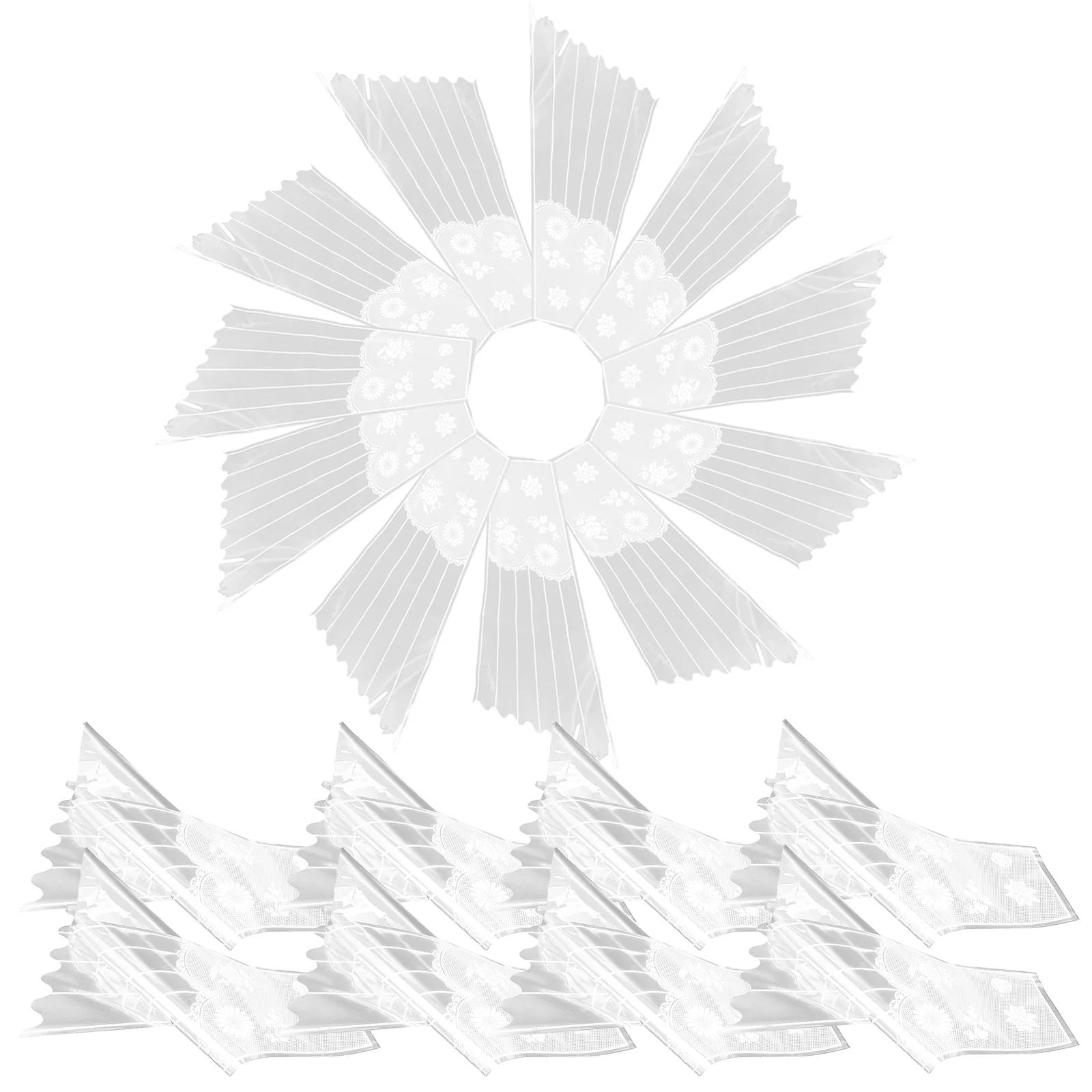 

100pcs Flower Packaging Bags Opp Material Clear Wrapping For Bouquets Transparent Sleeve Floral Arrangements Flower Shop