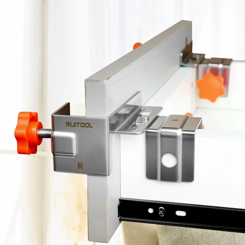 

2PCS Adjustable Drawer Front Clamps for 10-30mm Thick Panels, Stainless Steel Drawer Fixing Clips for Drawer Front