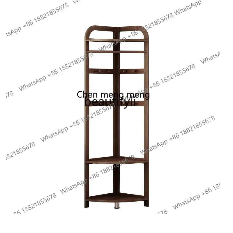 cn8350 LHY zqSolid Wood Hanger Floor Bedroom Corner Coat Rack Nordic Corner Shelf Multifunctional Hanger