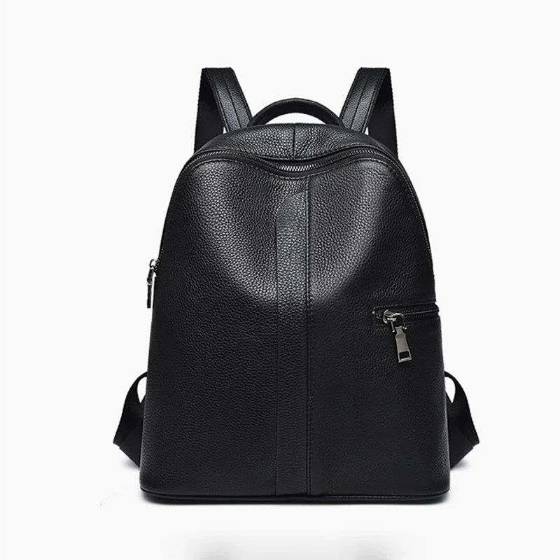 

New Fashion cow Genuine Leather Women Backpacks Luxury Brand Female Real Natural Leather Ladies Girl Student Casual Backpack