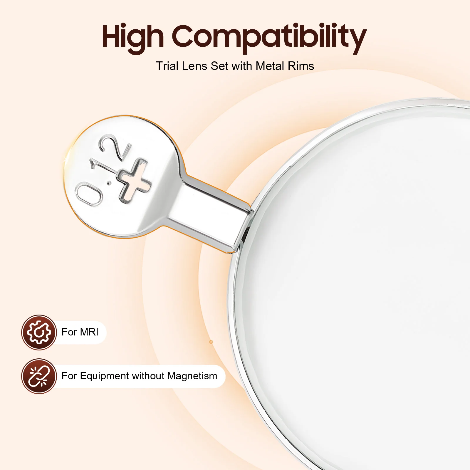 Complete Professional Optometry Rim Case Kit, Velvet Case, Include 266*lenses and Trial Frames for a Examining Refractive Error