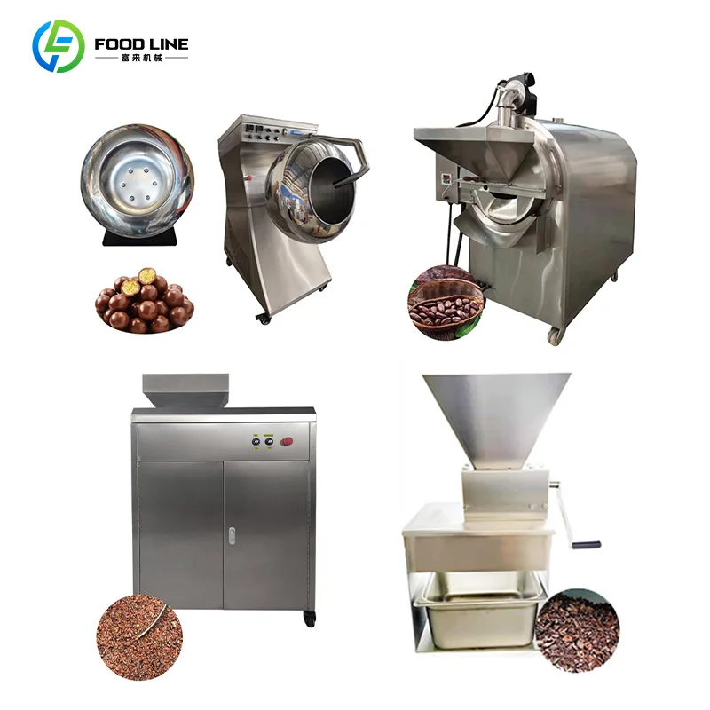 Customized Cocoa Mass Processing Line Core Chocolate Production Equipment