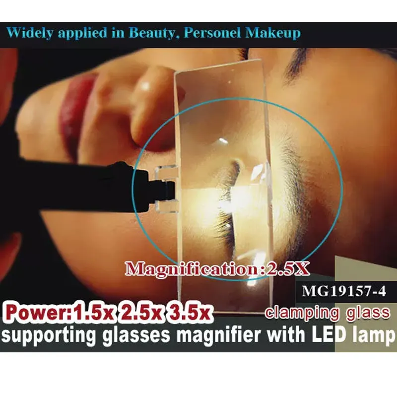 1.5X 2.5X 3.5X LED Magnifying Glass Eyeglasses Magnifier Loupe Eyelash Extension Magnifying Tool