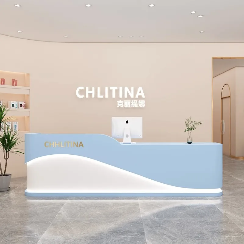 Hospital Counter Reception Desks Service Modern Checkout Rostrum Shop Reception Desks Standing Bureau Meuble Luxury Furniture