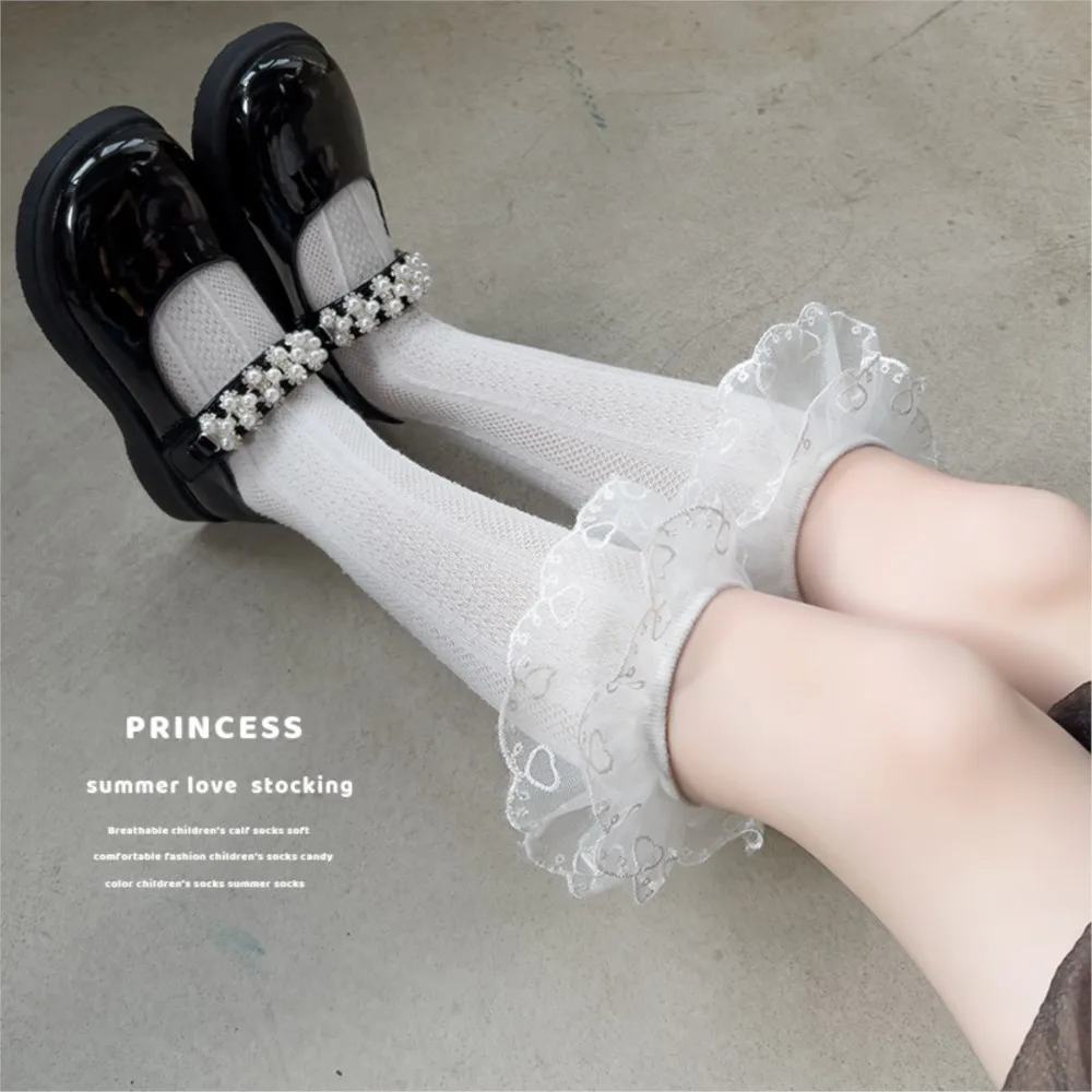 

Loose Socks Lace Calf Socks Bowknot High Boot Socks Knee High Stockings