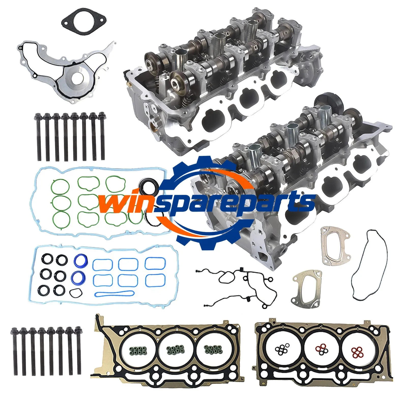 Cylinder Head Set For 11-16 Dodge Chrysler Jeep Ram 3.6L 68227451AA 68141352AD