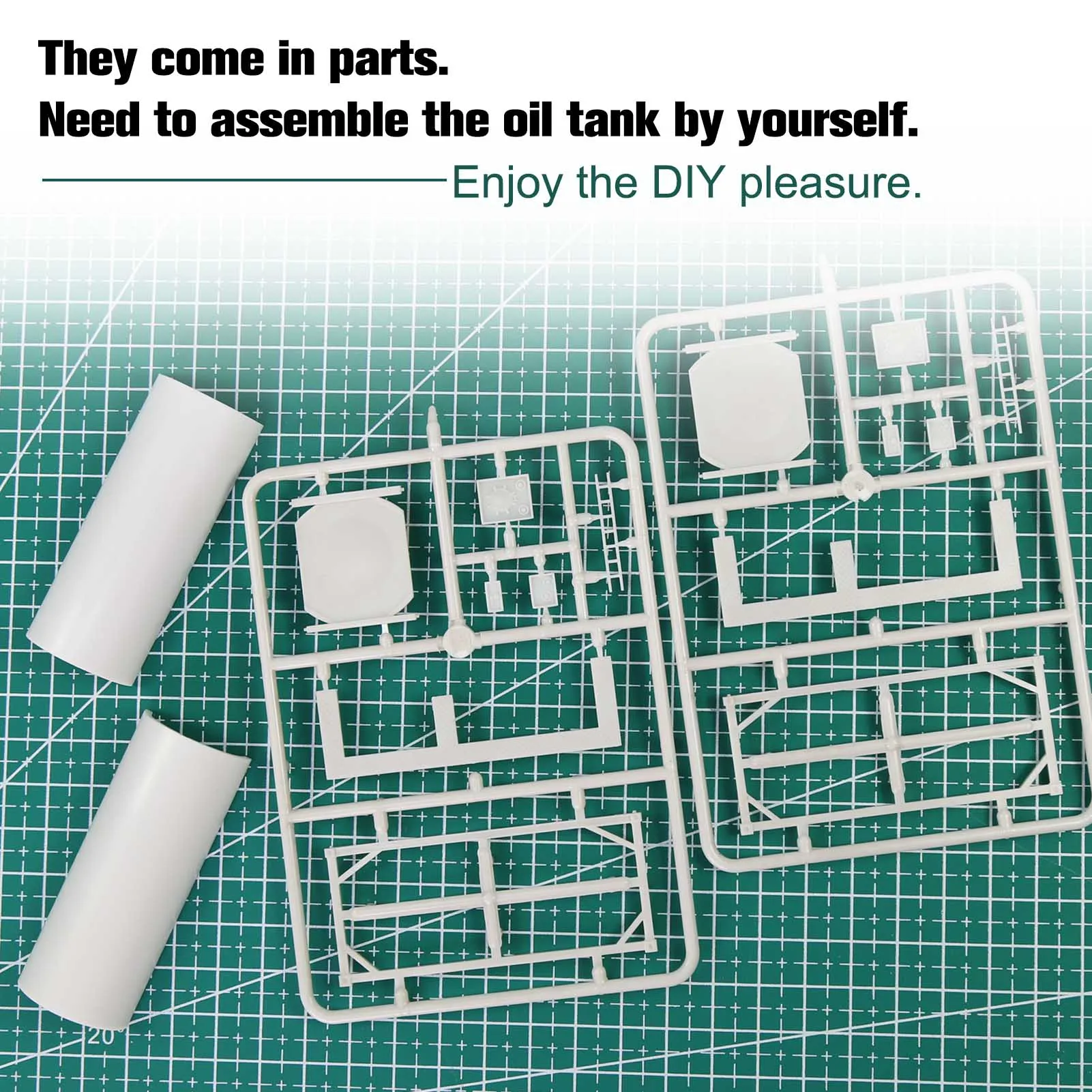 1 Unit HO Scale 1:87 20' Disassembled Tank 20ft Uncolored Tanktainer Shipping Intermodal Container C8723JJ