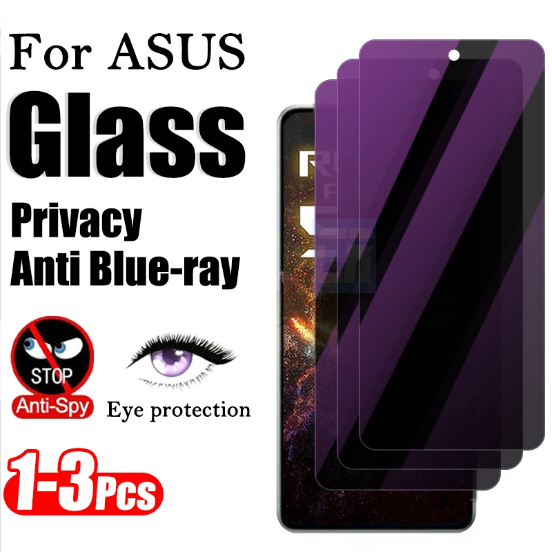 

1-3 шт. закаленное стекло для защиты экрана Asus ROG Phone 9 SE 8 Pro с защитой от синего луча для Zenfone 12 11 Ultra Anti Spy Glas