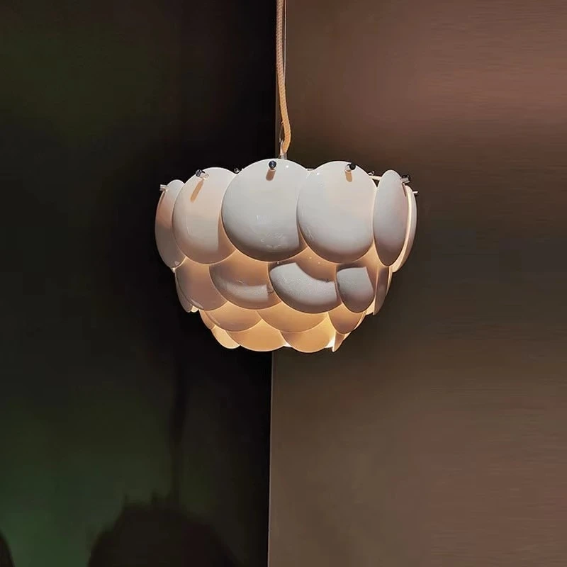 

French Designer New Ceramic Chandelier White Romantic Luxury Living Room Atmosphere Lamp Home Restaurant Decor Led Lighting