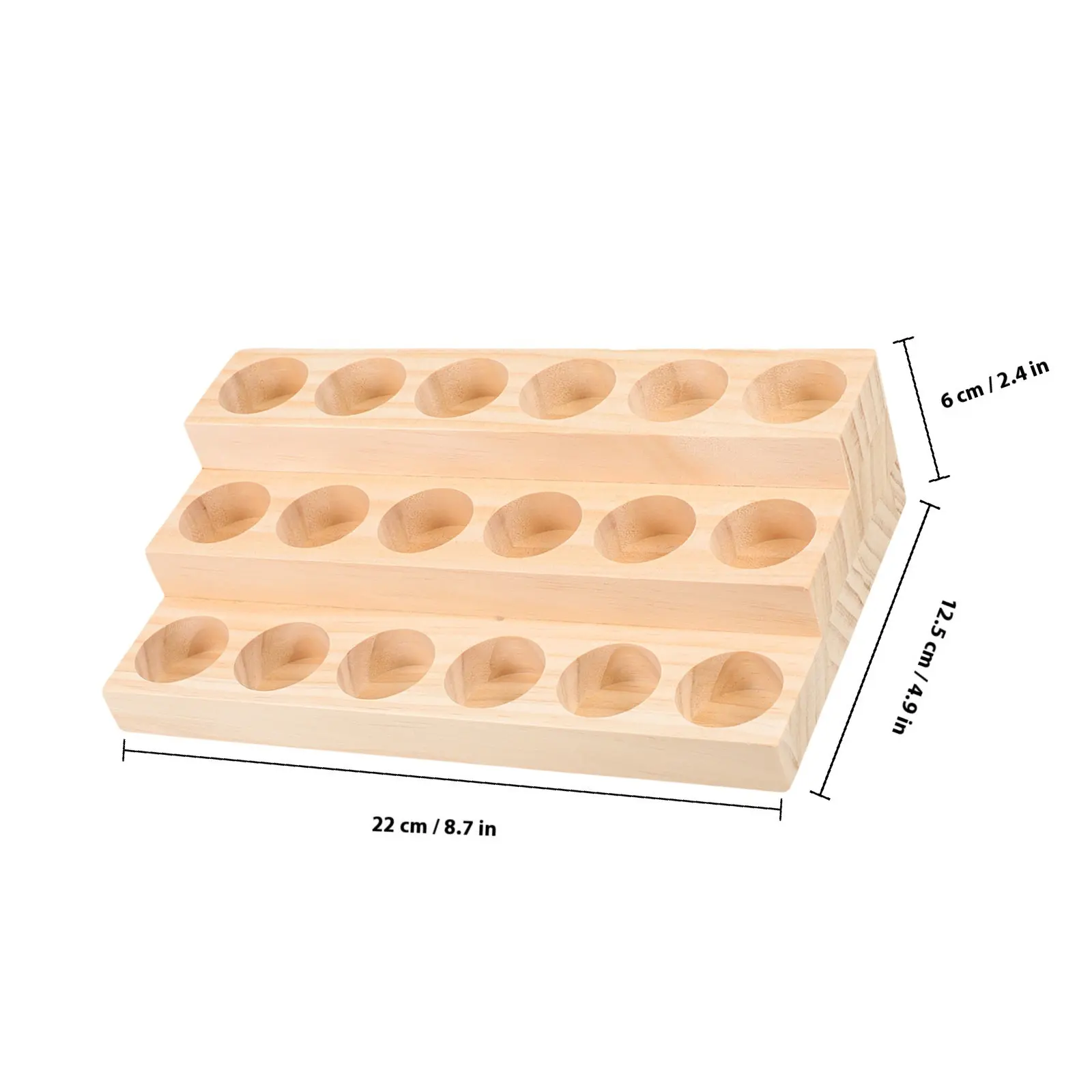 3-Tier Solid Wood Essential Oil Storage Box & Display Rack for Organized Aromatherapy Bottle Collection