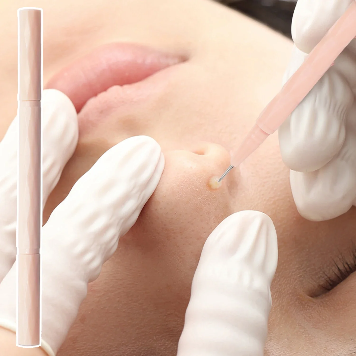 مزدوج الرؤوس السوداء حب الشباب بثرة الإبر العيب Comedone النازع مزيل الفولاذ المقاوم للصدأ التنظيف العميق المسام أدوات العناية بالبشرة