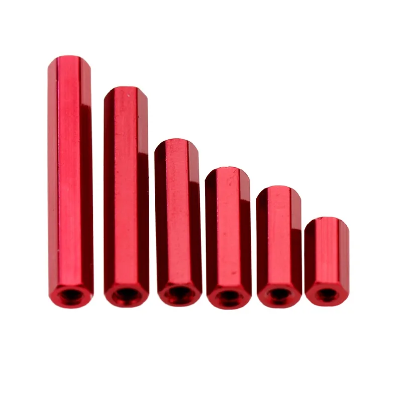 Weiyi Aluminiumlegierungs-Abstandshalter M3*6/8/10/12/15/18/20/21/22/23/25/30/35/37/40/45/50/55/60 Bunte Aluminium-Sechskant-Abstandsbolzen-Muttern – Detail 5