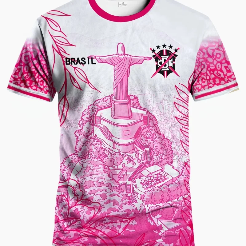 2026 Brazilian Fans Art Football Jerseys 3D Printed Men's and Women's T-shirts Summer Sports Breathable Street Wear
