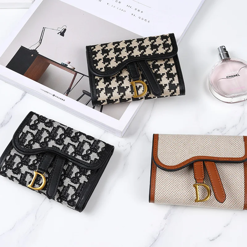 VintageStyle Large Capacity Women's Wallet Multi-functional D-Clip Coin Purse Card Holder Cross-border Trade Coin Card Organizer