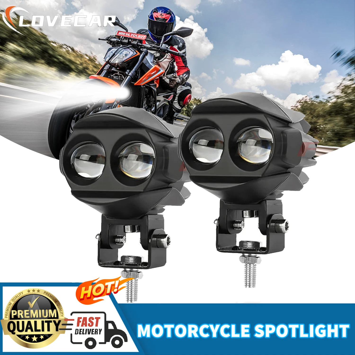 

3inch LED Fog Lamps Extra Driving Auxiliary Spotlights Light Hi/Low Beam Miles Headlight for ATV Truck Bike SUV ATV Truck UTV