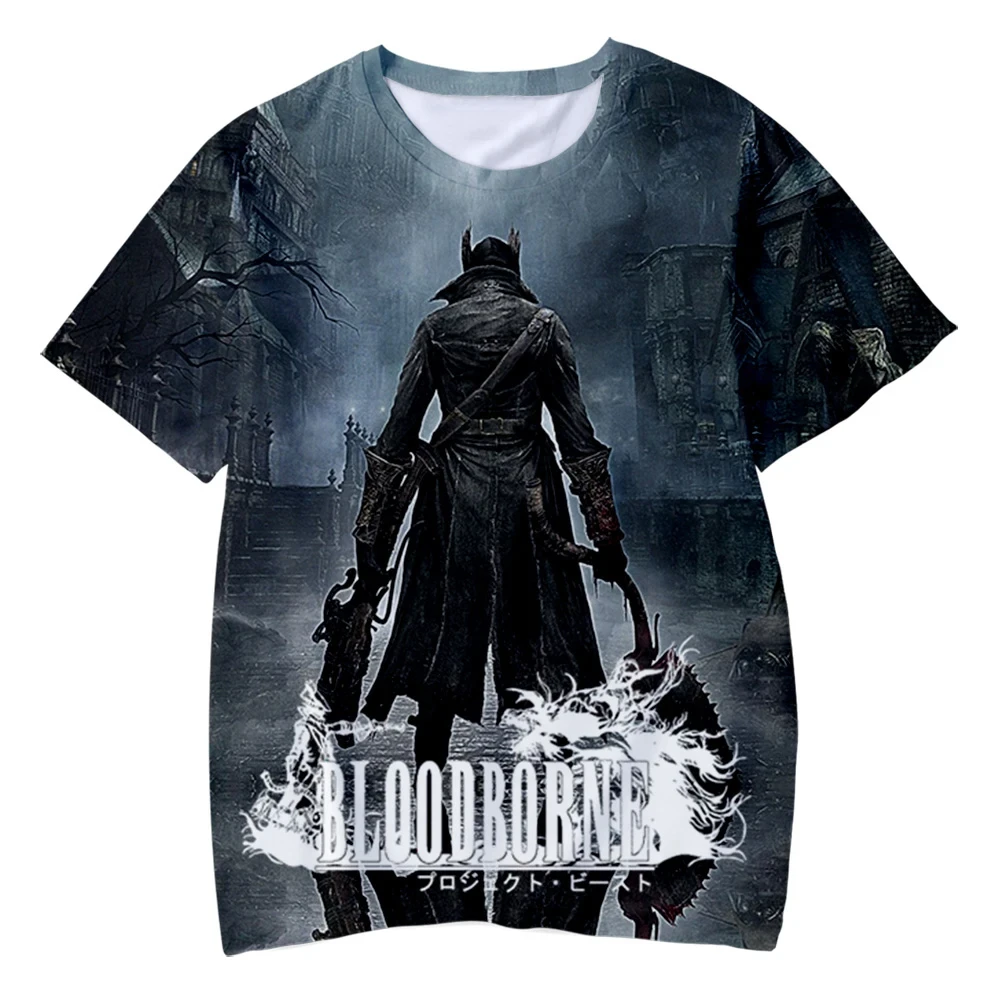 Summer Bloodborne T-Shirts Game 3D Print Streetwear Men Women Casual Fashion Oversized T Shirt Harajuku Unisex clothing