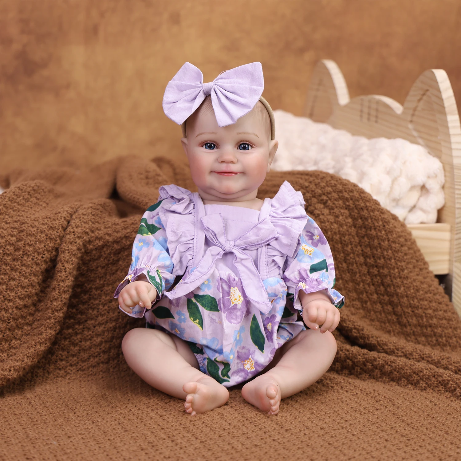 

KEIUMI Full Silicone Vinyl 18 Inch Reborn Baby Doll Realistic Visible Veins Collectible Doll For Girls Gift