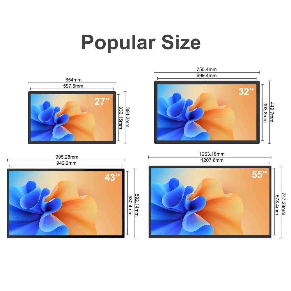 Best Seller Restaurant Ceiling Mount Advertising Tablet PC Touch Screen Android 10 27 32 43 55 Inch Lcd Commercial Digital Signa