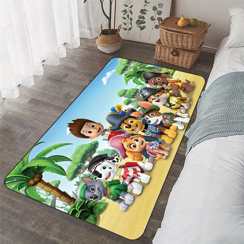 Paw Patrol Carpet Kitchen Non-slip Mat Bathroom Floor Rugs Balcony Carpets Cute Cartoon Doormat Bedroom Foot Rug Home Door Mats