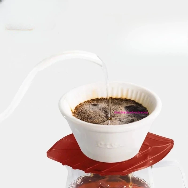 

Coffee Dripper With Base 1 Cup Ceramic Pour Over Coffee Maker Coffee Filter Cup Hand Drip Reusable Filter With Holder