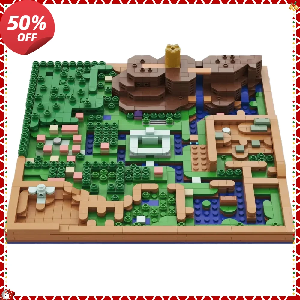 MOC Light World Overworld Map Building Blocks Model Game Map Bricks A Link to the Past DIY Assembly Toys Children Birthday Gifts