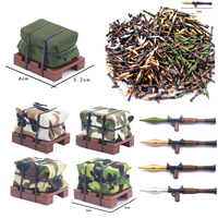 WWII Military Building Blocks Solider Figures Weapons Equipments Accessories Gatlin M2 Heavy Machine Guns RPG MOC Mini Bricks