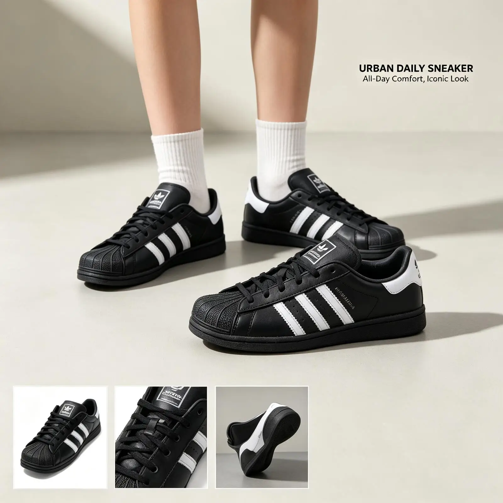 New Adidas Originals Classic Court Sneakers for Men Women Black Blue Casual Urban Walking Shoes Comfortable Non-Slip