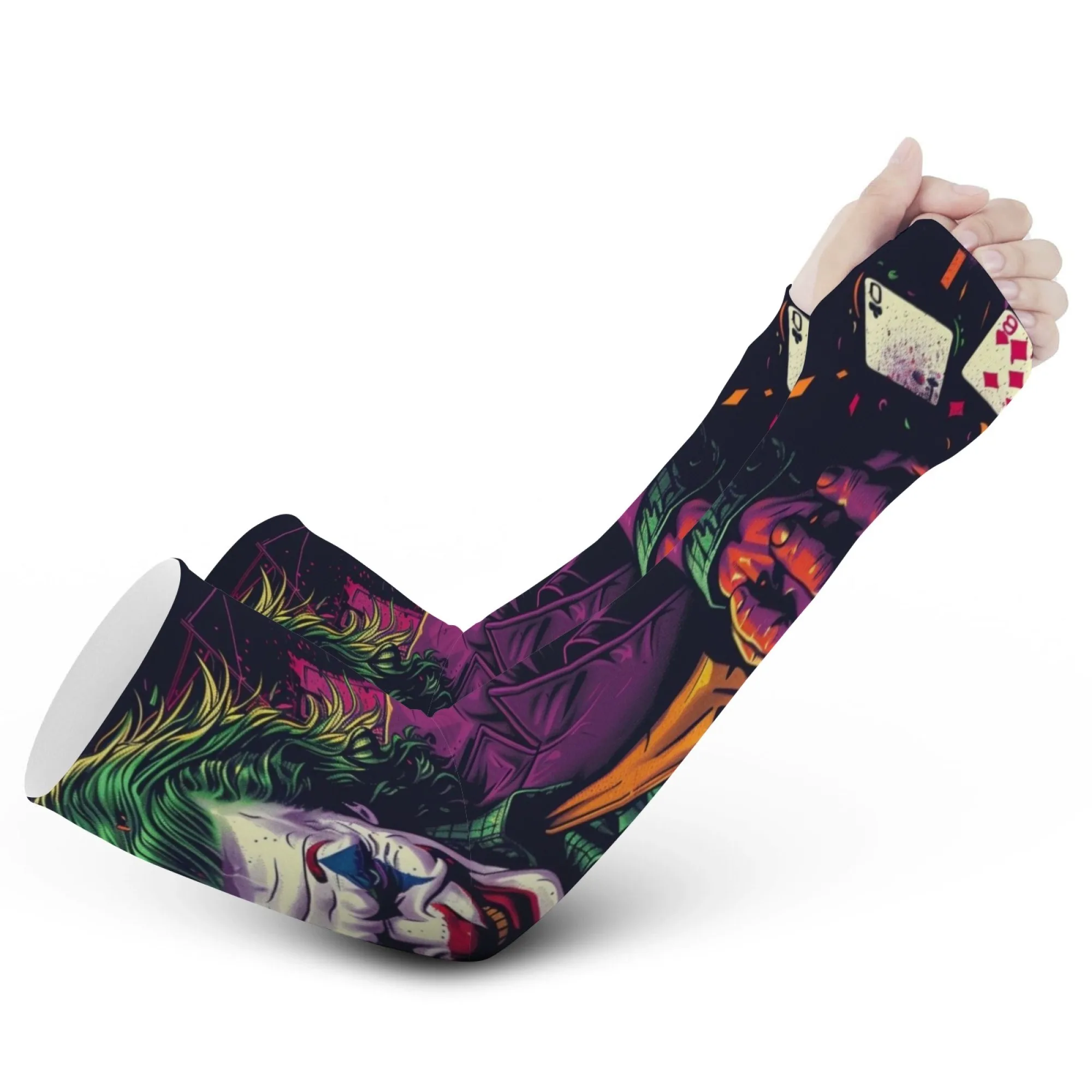 Unisex sports arm sleeves outdoor sun protection ice sleeves Harajuku retro joker compression arm sleeves novelty funny gift