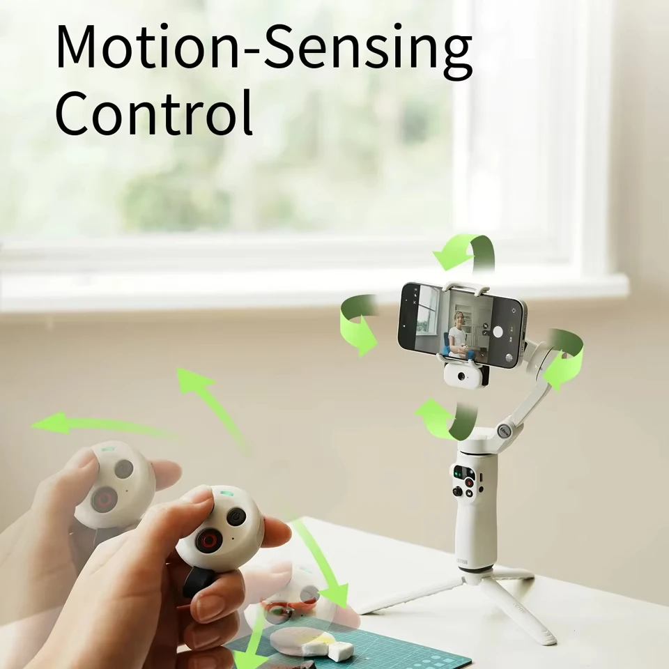 Estabilizador de cardán ZHIYUN Smooth Q5 Ultra con seguimiento AI, Control remoto inalámbrico con detección de movimiento para iPhone, Android, Vlog Live