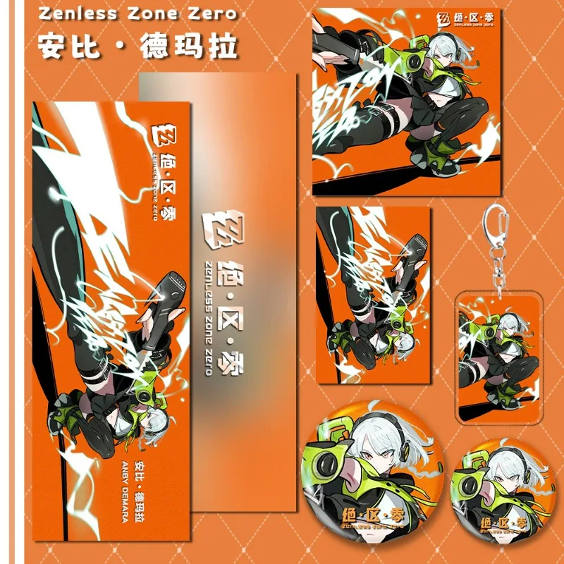 

Game Zenless Zone Zero Goods ZZZ Anby Demara Badges Laser Ticket Keychain Cosplay Accessories Birthday Gifts Carnival Party