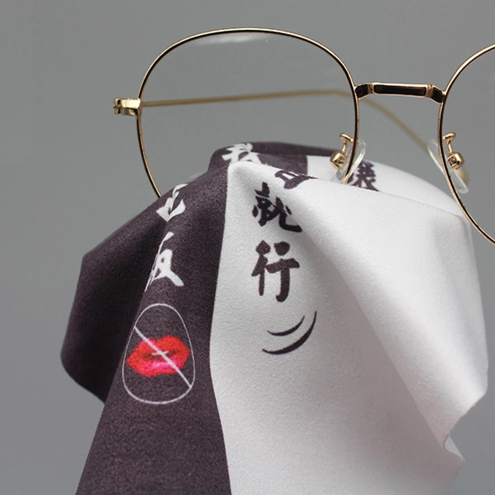100 500 Custom Your Color Logo Free 15x15CM 230gsm Glasses Lens  Computer Chamois Microfiber Cleaning Cloth Eyeglasses Cleaner