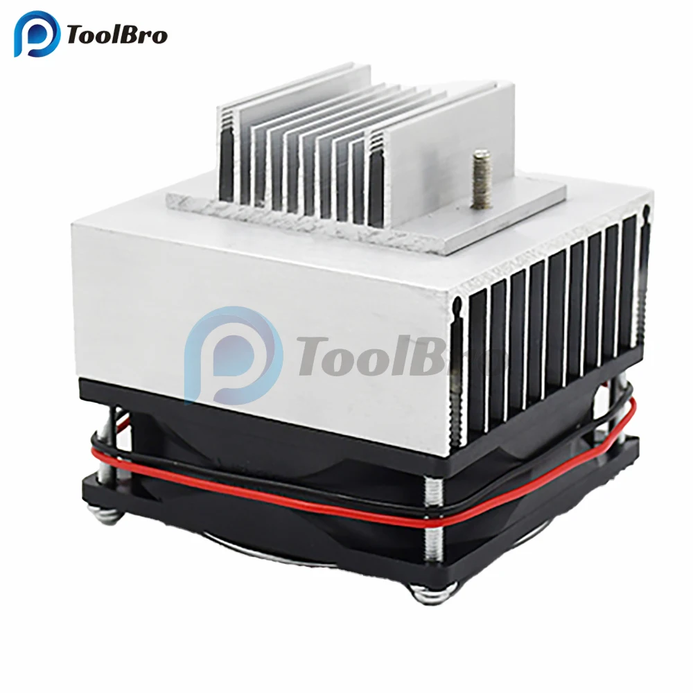 80*80*80mm Aluminum Heatsink Radiator Heat Sink DC 12V 45W for TEC1 Thermoelectric Cooler Peltier TEC1 12706 12705 12703 12715