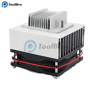 Pendingin Radiator Heatsink Aluminium 80*80*80mm Pendingin DC 12V 45W untuk Pendingin Termoelektrik TEC1 Peltier TEC1 12706 12705 12703 12715 10 radiator pendingin penjualan terbaik - №