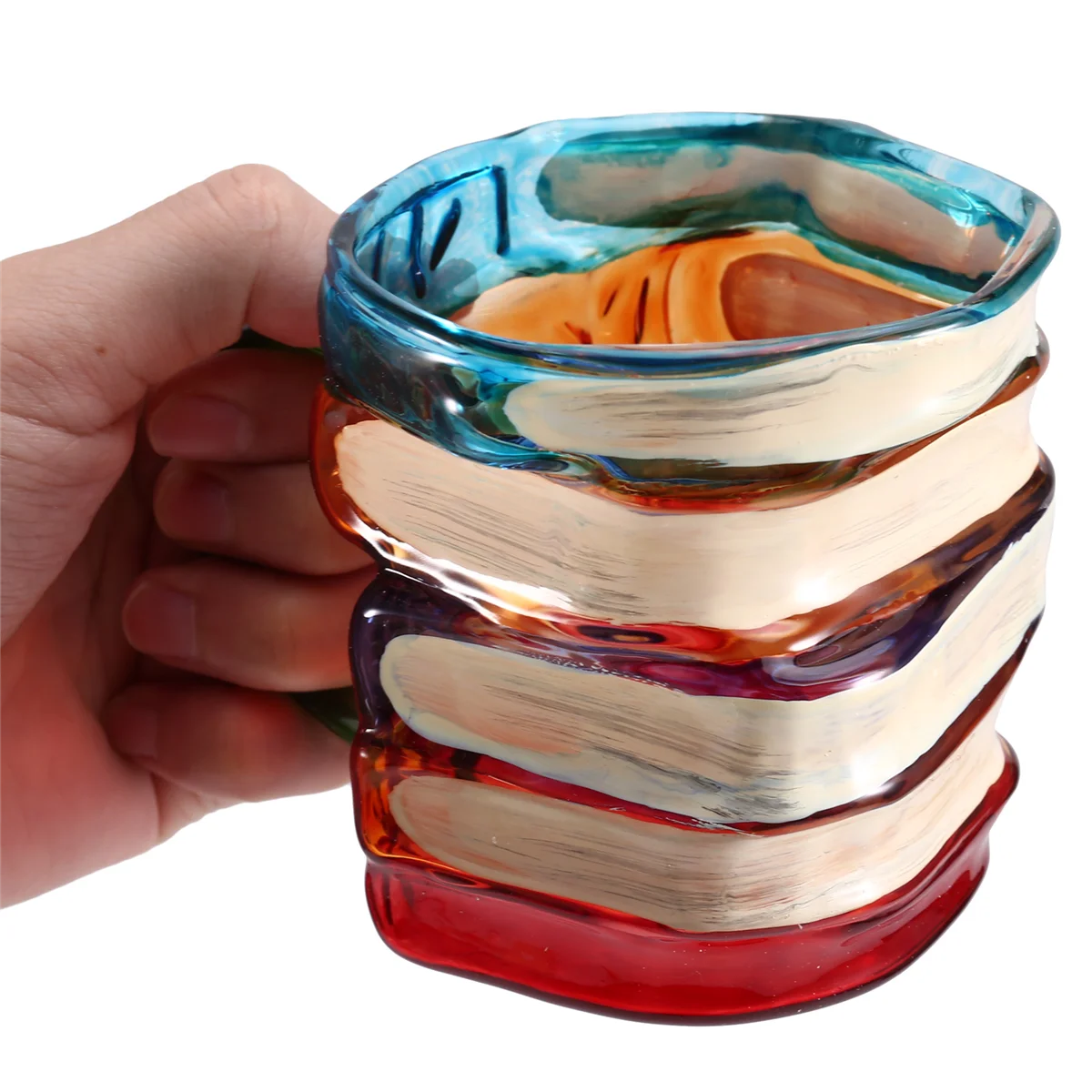 

Popular_3D Book Stack Coffee Mugs,Painted Book Mug, Books Stack Coffee Cup