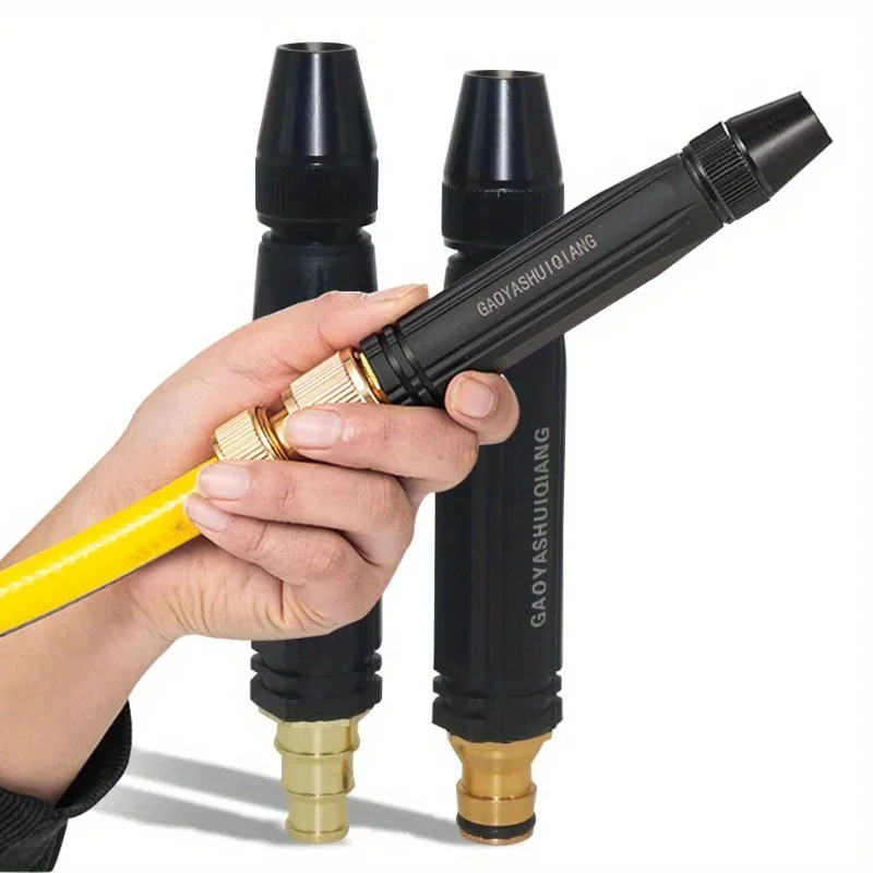 1Pc High-Pressure Water Gun Household Car Wash Water Black Car Wash Nozzle Diamond Water Watering Pipe Car Wash Gun Plastic Body image 2