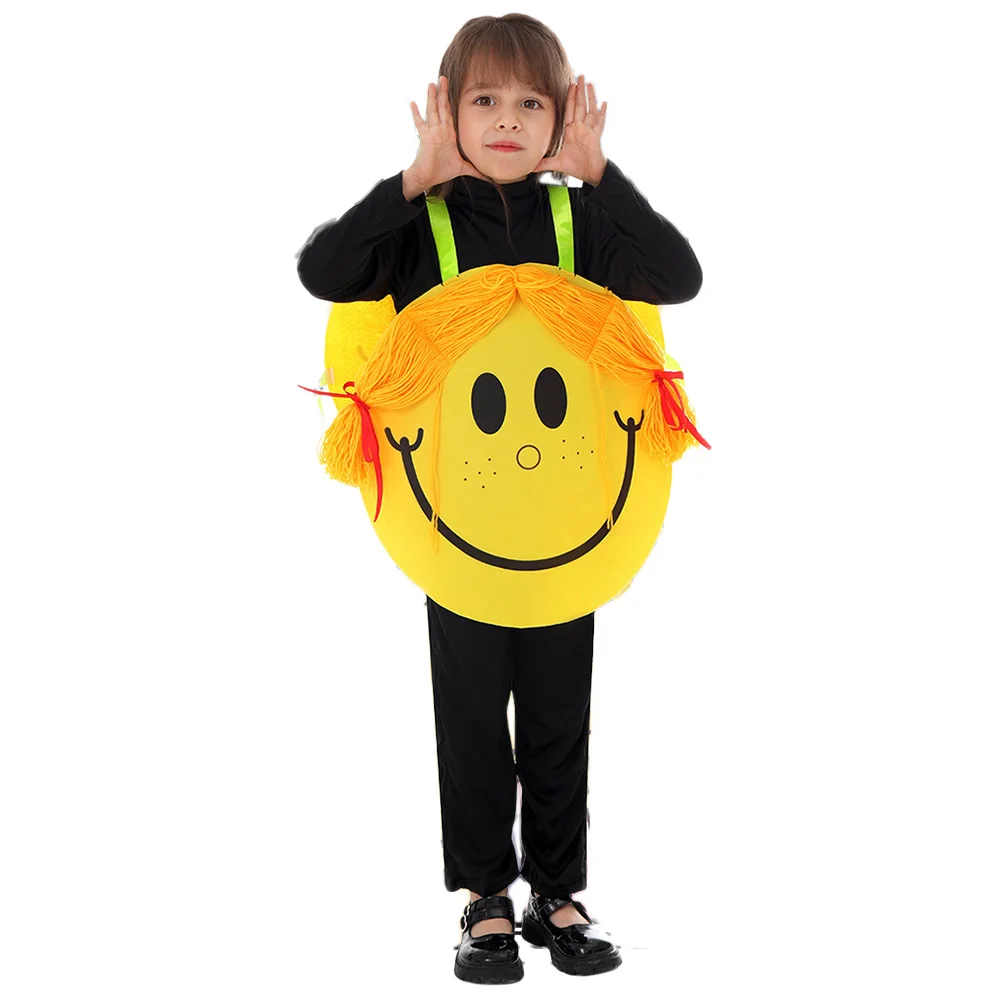 Cartoon Little Sunshine Cospaly Costume Overclothes Miss Sun Roleplay Outfit World Book Day Girl Party Stage Performance Clothes