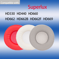 Earpads for Superlux HD330 HD440 HD660 Headphones HD662 HD662B HD662F Ear Cushions HD669 Headset Round Pads Cover Replacement