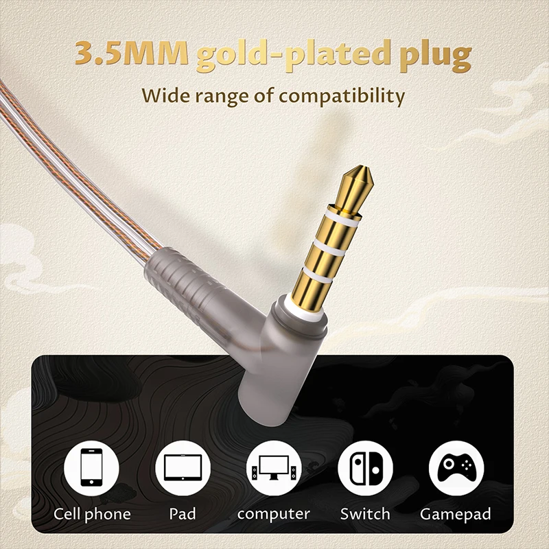 KBEAR K01 IEMS for gaming noise cancelling earbuds HIFI immersive bass headphone wired in ear monitor headphones with 3.5mm plug