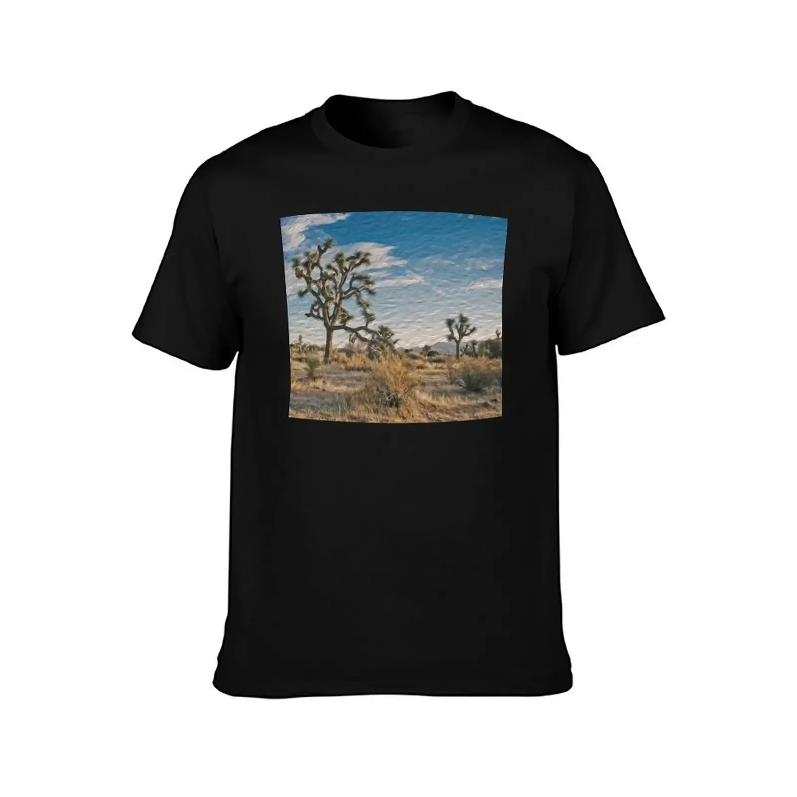 Digital Art Composition of Joshua Tree, Mojave Desert, California. T-Shirt cotton man t-shirts boys whites clothing for men