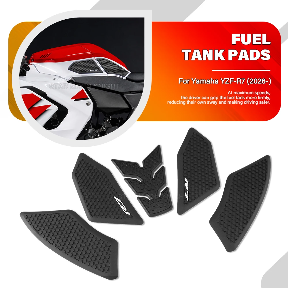 

Tank Pad For YAMAHA YZF R7 YZF-R7 YZFR7 2026 Motorcycle Side Fuel Tankpads Protector Sticker Non-slip Knee Grip Pads